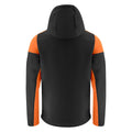 Black-Orange - Back - Printer Mens Prime Soft Shell Jacket