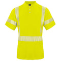 Yellow - Front - Projob Mens Reflective Polo Shirt