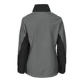 Grey - Back - Projob Womens-Ladies Soft Shell Jacket