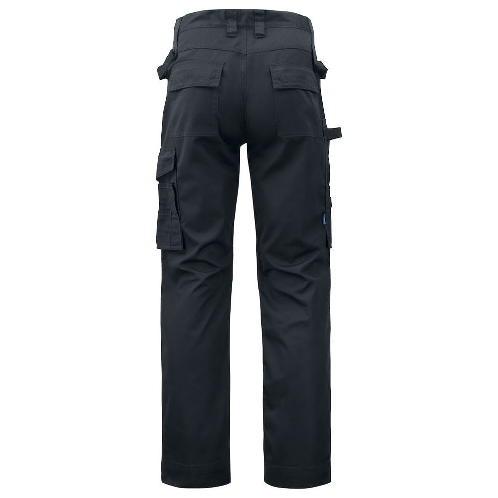 Black - Back - Projob Mens Cargo Trousers