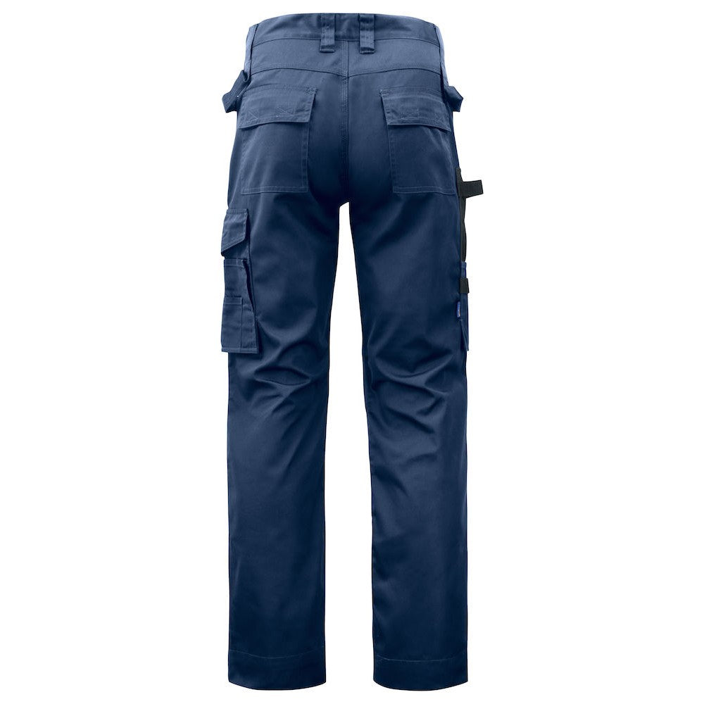 Navy - Back - Projob Mens Cargo Trousers
