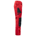 Red - Side - Projob Mens Cargo Trousers