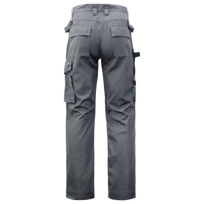 Grey - Back - Projob Mens Cargo Trousers