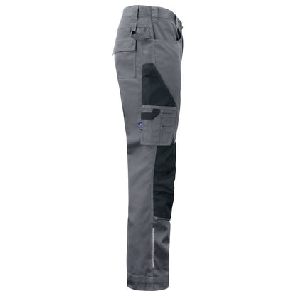 Grey - Side - Projob Mens Cargo Trousers