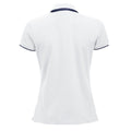 White-Dark Navy - Back - Clique Womens-Ladies Seattle Polo Shirt