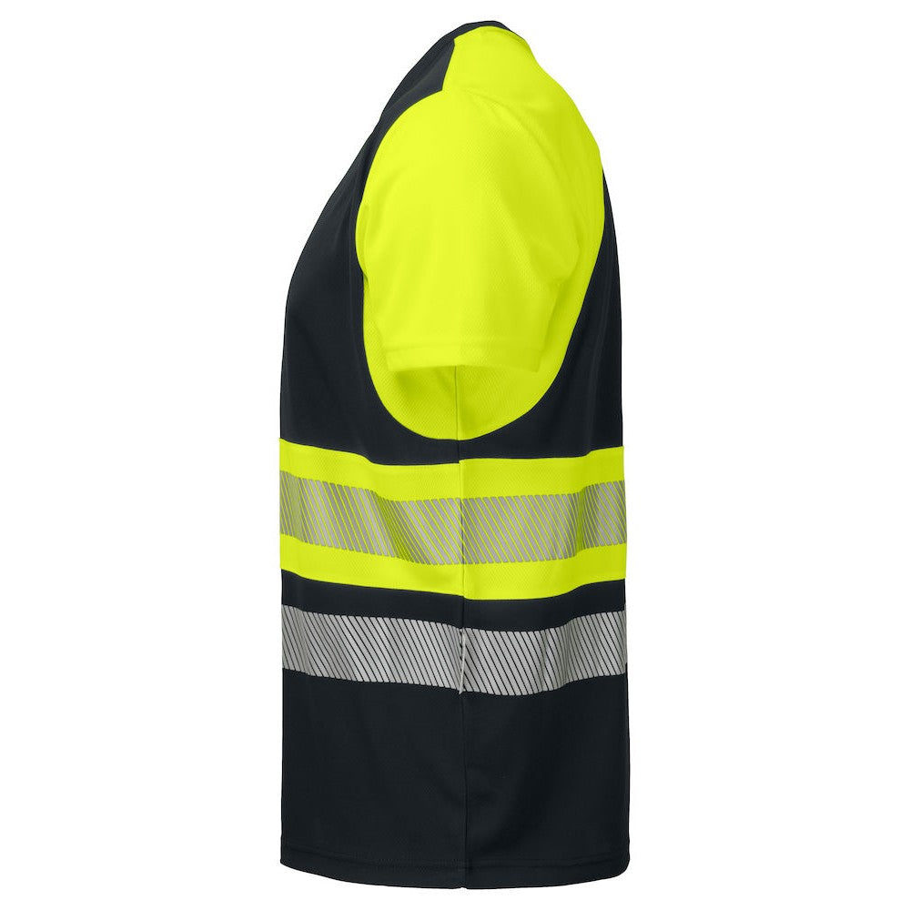 Yellow-Black - Lifestyle - Projob Mens Reflective Tape T-Shirt