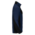Navy - Side - Projob Mens Microfleece Jacket