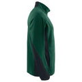 Forest Green - Side - Projob Mens Microfleece Jacket