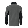 Grey - Back - Projob Mens Microfleece Jacket
