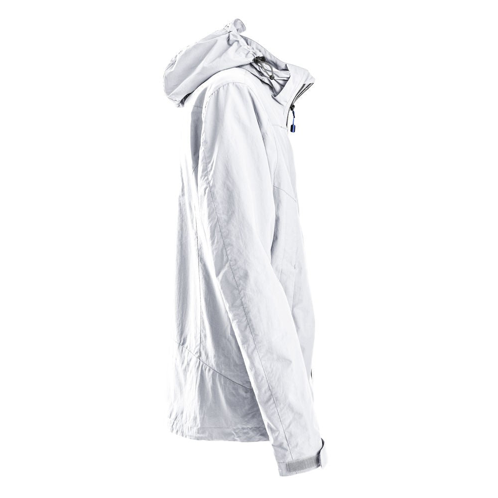 White - Side - Printer Mens Flat Track Jacket