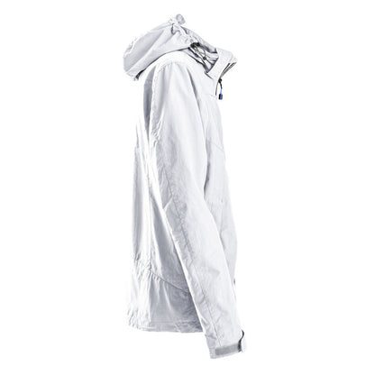 White - Side - Printer Mens Flat Track Jacket