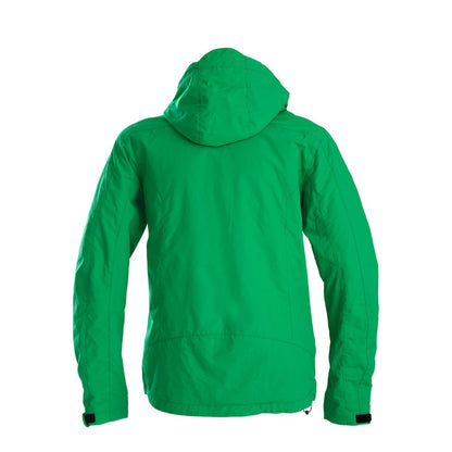 Fresh Green - Back - Printer Mens Flat Track Jacket