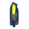 Blue - Side - Projob Mens Hi-Vis Fluorescent Padded Jacket
