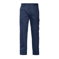 Navy - Front - Projob Mens Zip-Off Cargo Trousers