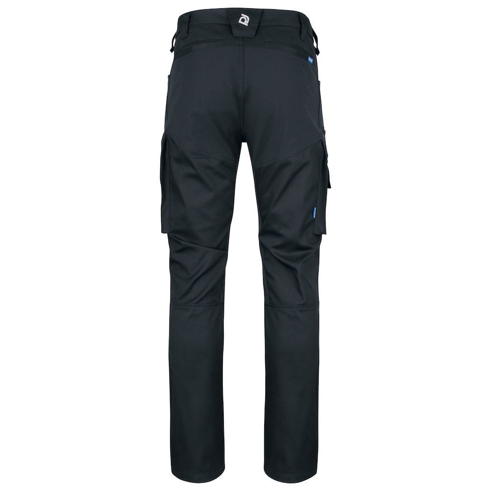 Black - Back - Projob Mens Stretch Cargo Trousers