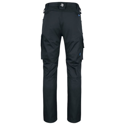 Black - Back - Projob Mens Stretch Cargo Trousers