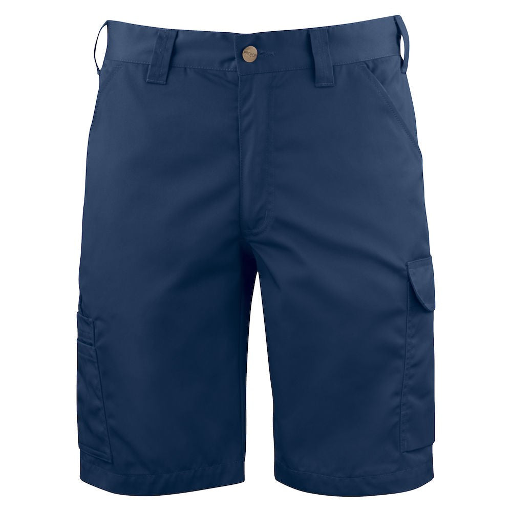 Navy - Front - Projob Mens Plain Cargo Shorts