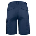 Navy - Back - Projob Mens Plain Cargo Shorts