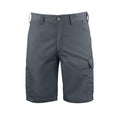 Grey - Front - Projob Mens Plain Cargo Shorts