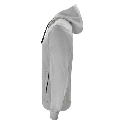 Grey - Lifestyle - Clique Mens Classic Melange Full Zip Hoodie