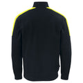 Black-Yellow - Back - Projob Mens Half Zip Sweatshirt