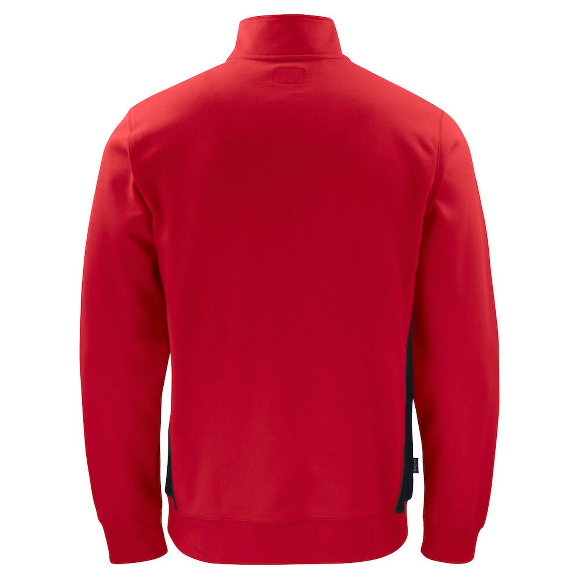 Red - Back - Projob Mens Half Zip Sweatshirt