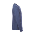 Blue Melange - Side - Clique Mens Orlando Melange Long-Sleeved T-Shirt