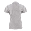 Grey - Back - Printer Womens-Ladies Surf Light Melange Polo Shirt
