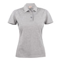 Grey - Front - Printer Womens-Ladies Surf Light Melange Polo Shirt
