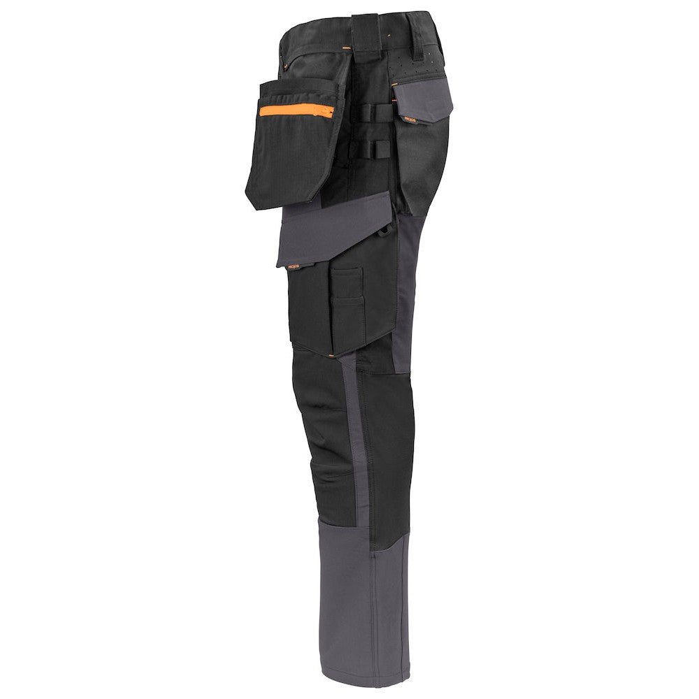 Grey - Lifestyle - Projob Mens Stretch Cargo Trousers