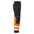 Orange-Black - Side - Projob Mens High-Vis Cargo Trousers