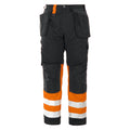 Orange-Black - Front - Projob Mens High-Vis Cargo Trousers