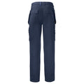 Blue-Black - Back - Projob Mens 5530 Contrast Panel Cargo Trousers