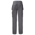 Grey-Black - Back - Projob Mens 5530 Contrast Panel Cargo Trousers