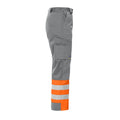 Orange-Grey - Side - Projob Mens High-Vis Trousers