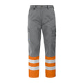 Orange-Grey - Front - Projob Mens High-Vis Trousers