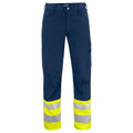 Yellow-Navy - Front - Projob Mens High-Vis Cargo Trousers