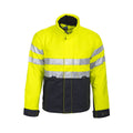Yellow-Navy - Front - Projob Mens Reflective Jacket
