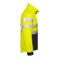 Yellow-Navy - Side - Projob Mens Reflective Jacket
