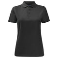 Black - Front - Projob Womens-Ladies Pique Polo Shirt