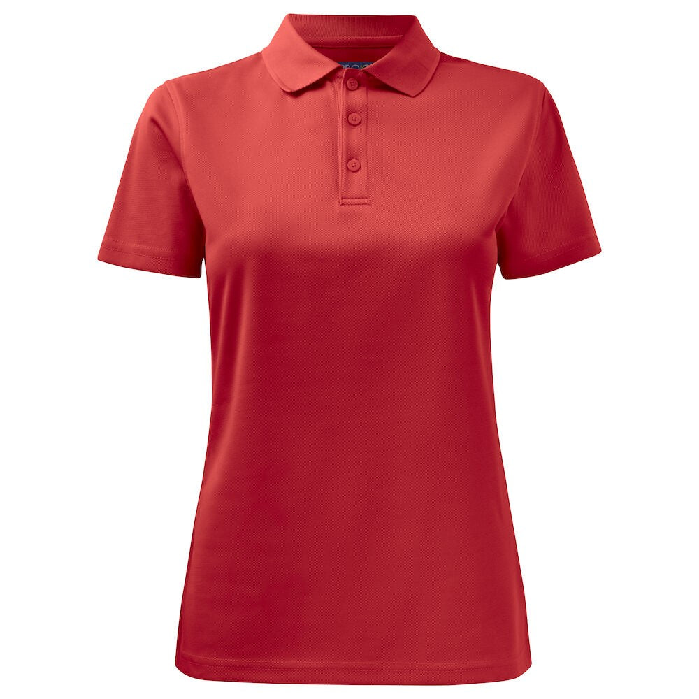 Red - Front - Projob Womens-Ladies Pique Polo Shirt