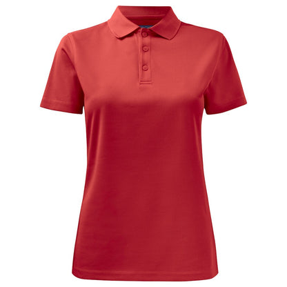 Red - Front - Projob Womens-Ladies Pique Polo Shirt
