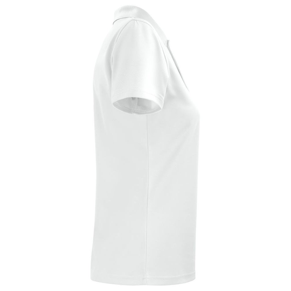 White - Side - Projob Womens-Ladies Pique Polo Shirt