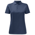Navy - Front - Projob Womens-Ladies Pique Polo Shirt