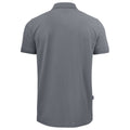 Grey - Back - Projob Mens Pique Polo Shirt