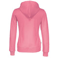 Pink - Back - Cottover Womens-Ladies Full Zip Hoodie