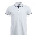 White-Dark Navy - Front - Clique Mens Seattle Polo Shirt