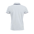 White-Dark Navy - Back - Clique Mens Seattle Polo Shirt