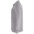 Grey - Lifestyle - Clique Unisex Adult Basic Melange Long-Sleeved Polo Shirt