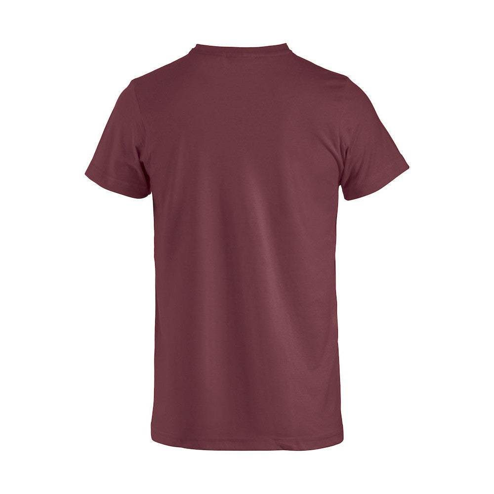 Burgundy - Back - Clique Mens Basic T-Shirt